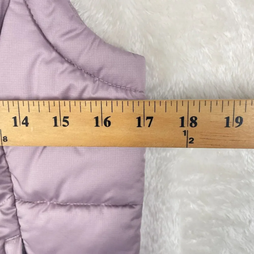 The North Face 550 Goose Down Puffer Vest Womens XS Extra Small Lavender Zip Up - Picture 11 of 13